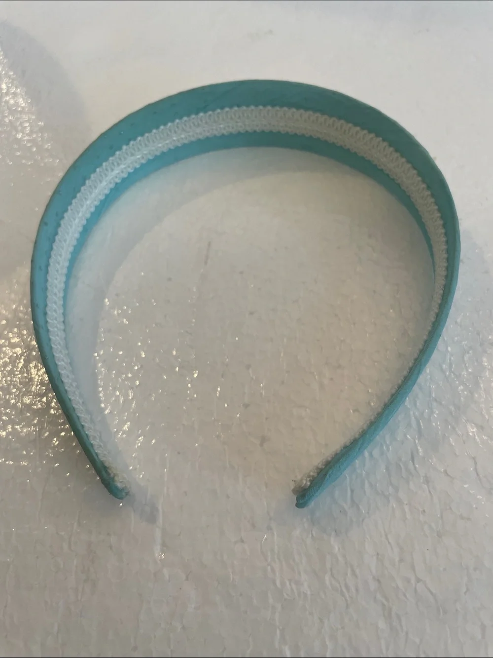 Vintage Y2K turquoise Aqua Blue sparkly Headband one size fits most